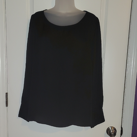 Express Classic Black Pullover Scoop Neck Blouse Sz: XL - Picture 3 of 8